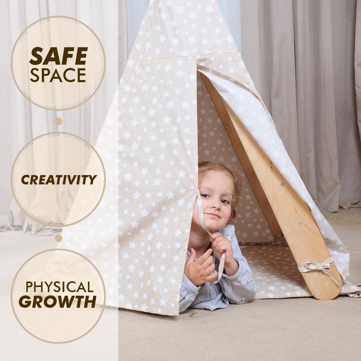 Play Tent Cover with Mat for Climbing Triangle Ladder Climbing Accessories Goodevas   