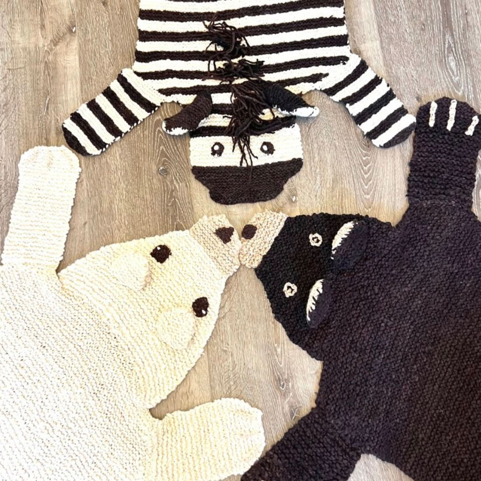 Organic Wool Play Mat + Nursery Rug  | Brown Bear