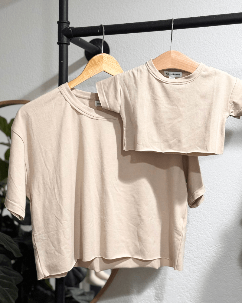 Indy Essential Crop Tee - Sandy Beach