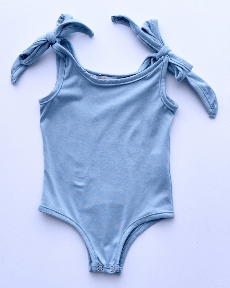 Madden Tie Shoulder Tank Top & Leotard - Light Blue