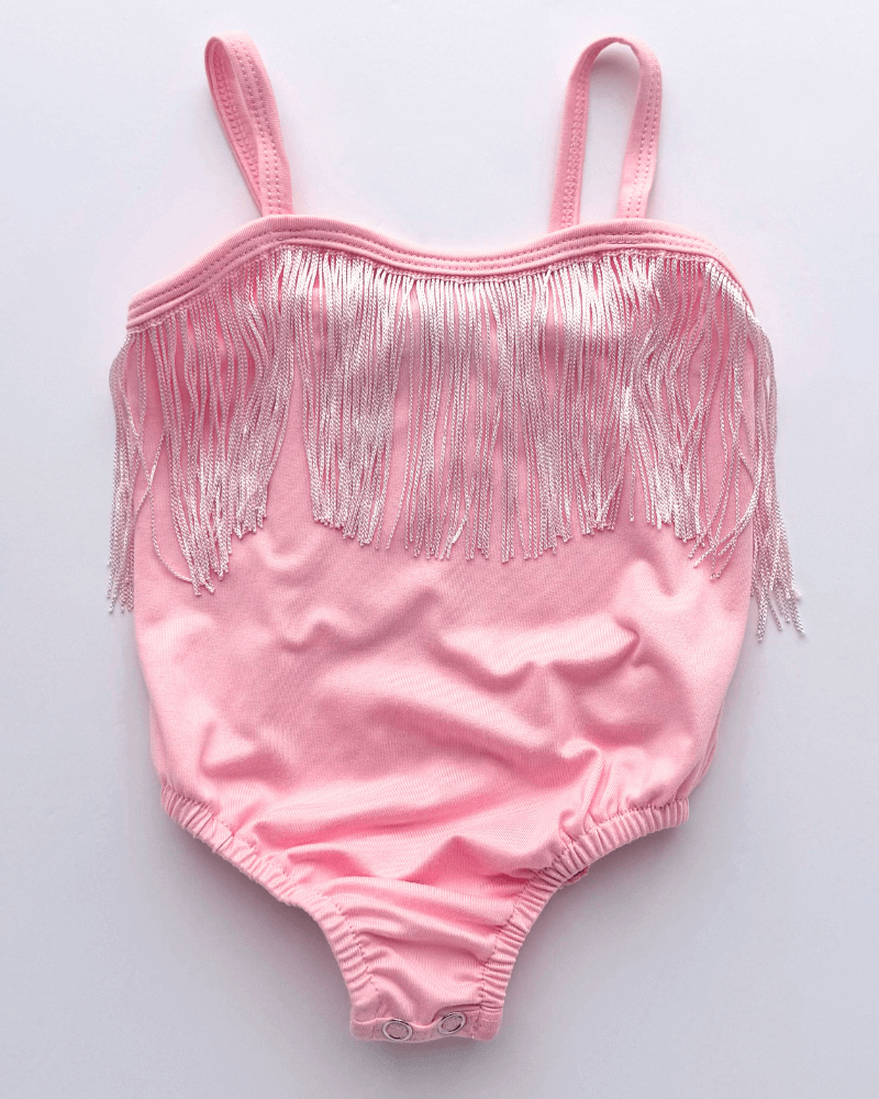 Maxine Fringe Tank Leotard - Pink