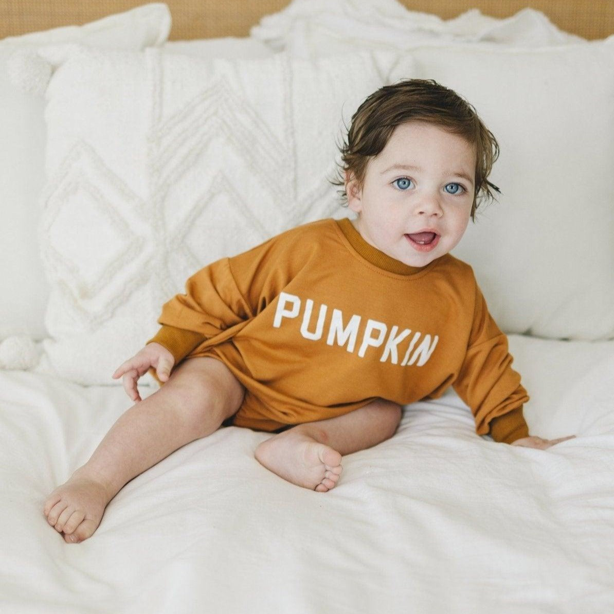 Pumpkin Bamboo Bubble Romper