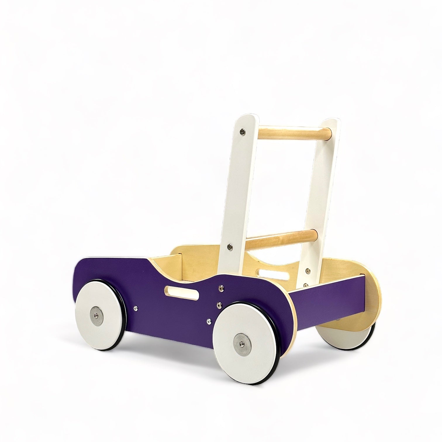 Luma Buggy: Royal Purple Handcrafted Wooden Push Cart Push Walker Luma Goods Co.   