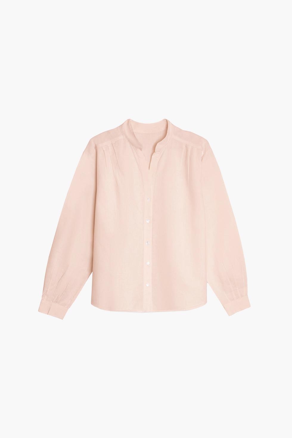 Akhen Button Up - Pale Rose