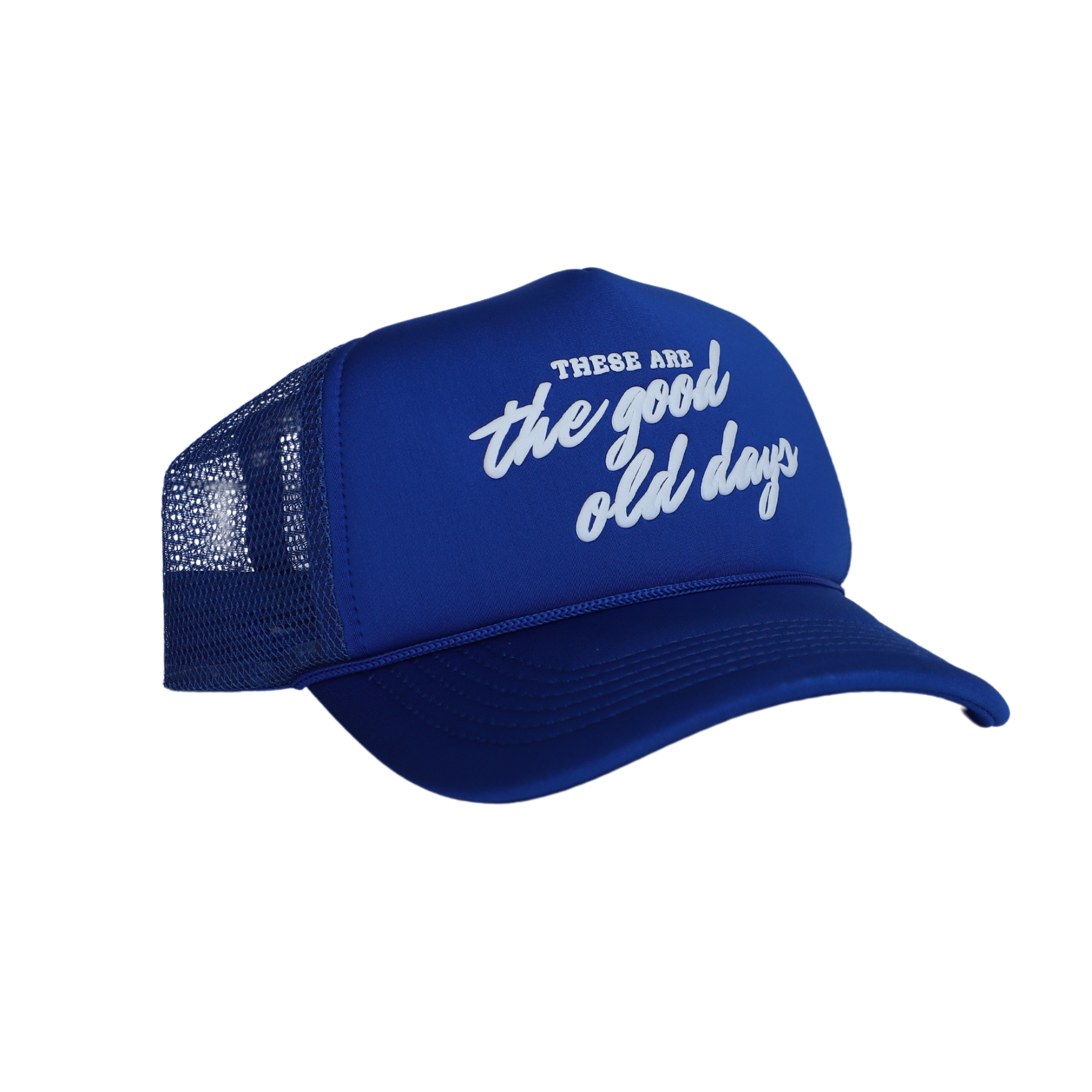 Good Old Days Trucker Hat - Bright Blue