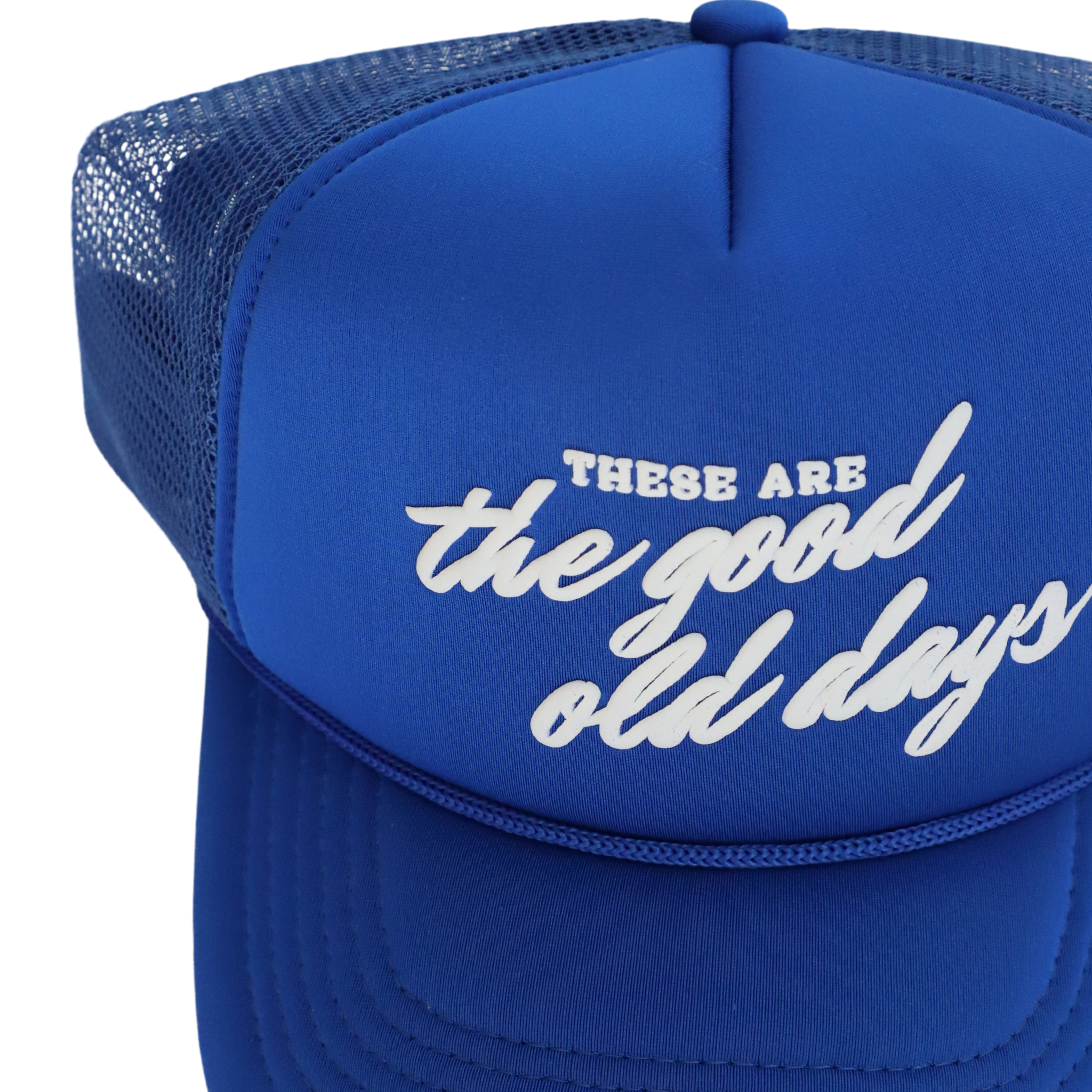 Good Old Days Trucker Hat - Bright Blue