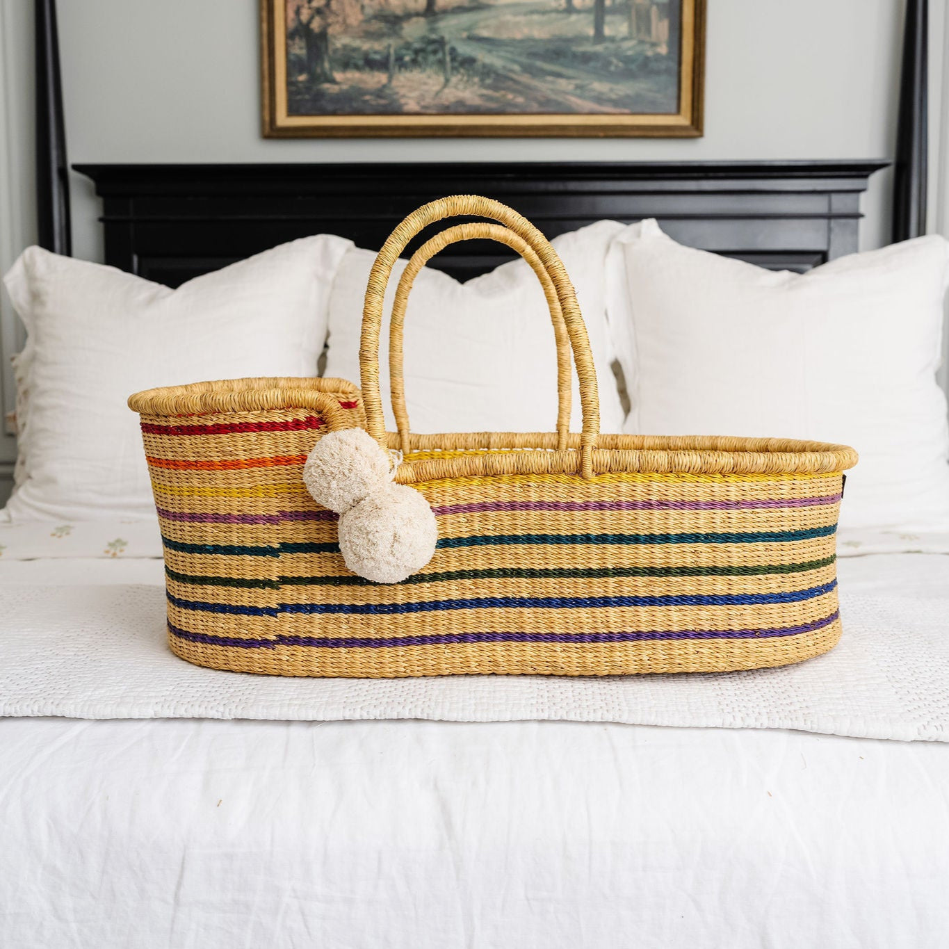 preorder * ships end of may * Rainbow Moses Basket