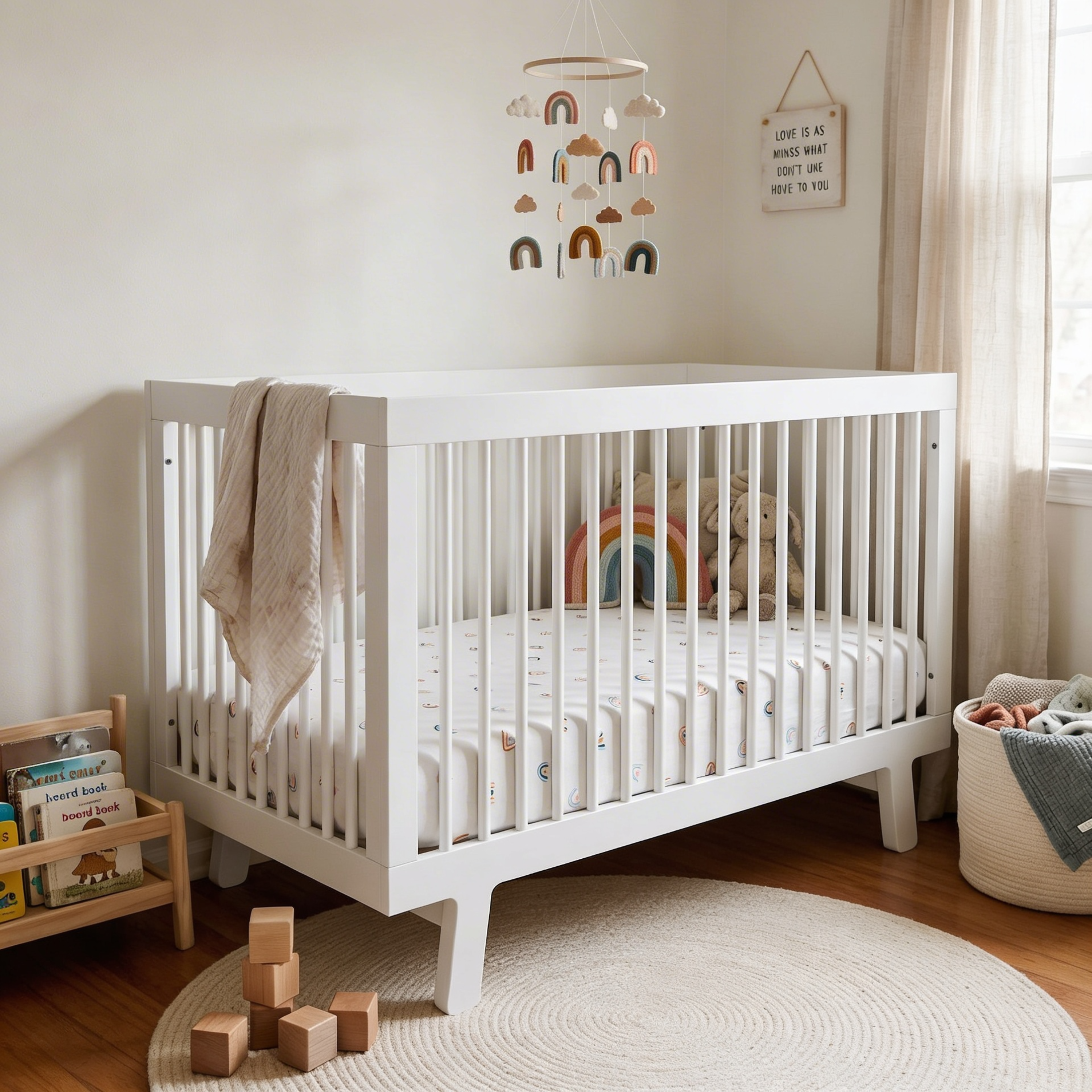 Organic Crib Sheet - Over The Rainbow