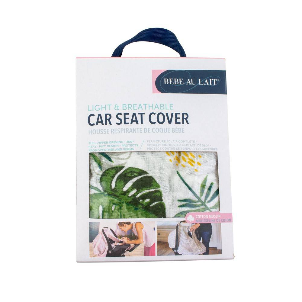 Rainforest Classic Muslin Car Seat Cover Car Seat Cover Bebe au Lait   