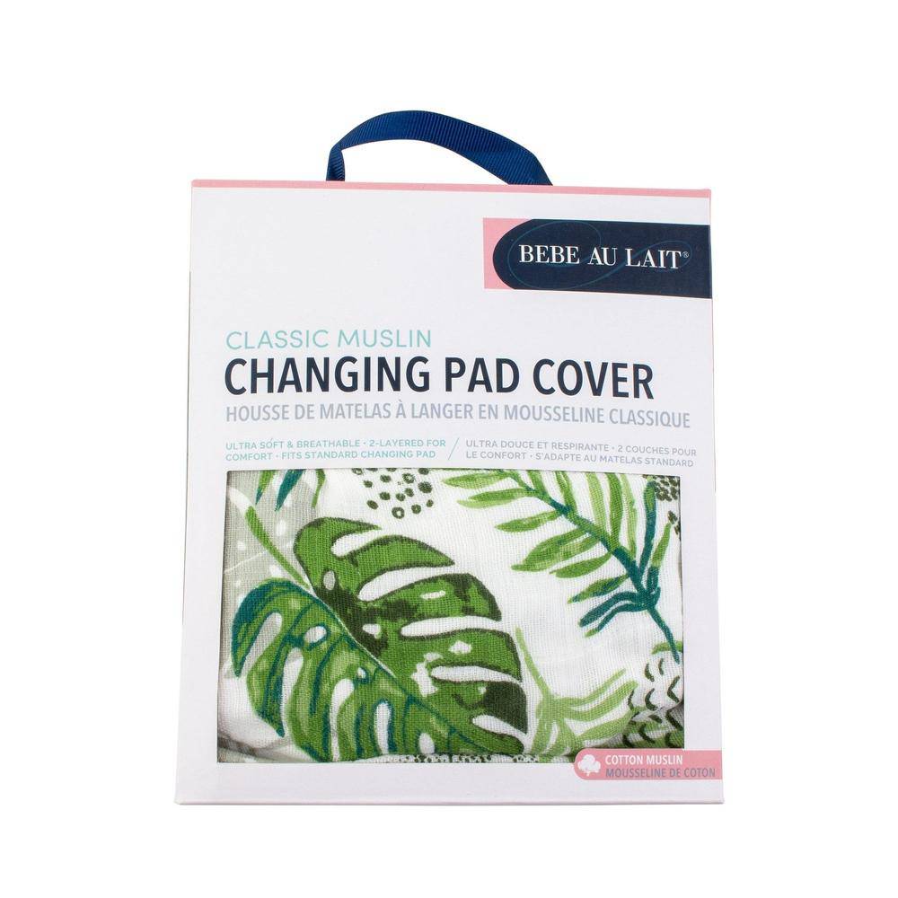 Rainforest Classic Muslin Changing Pad Cover Changing Pad Cover Bebe au Lait   