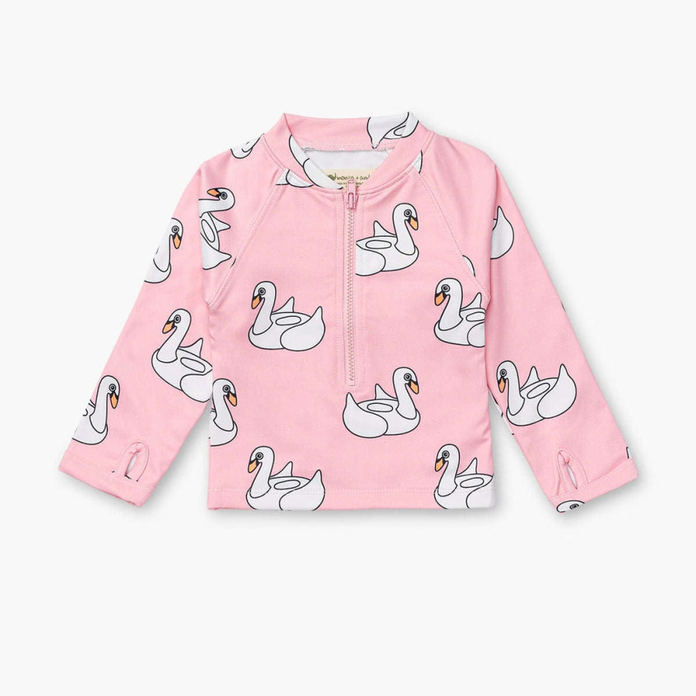 Rashguard Top - Swan Floatie