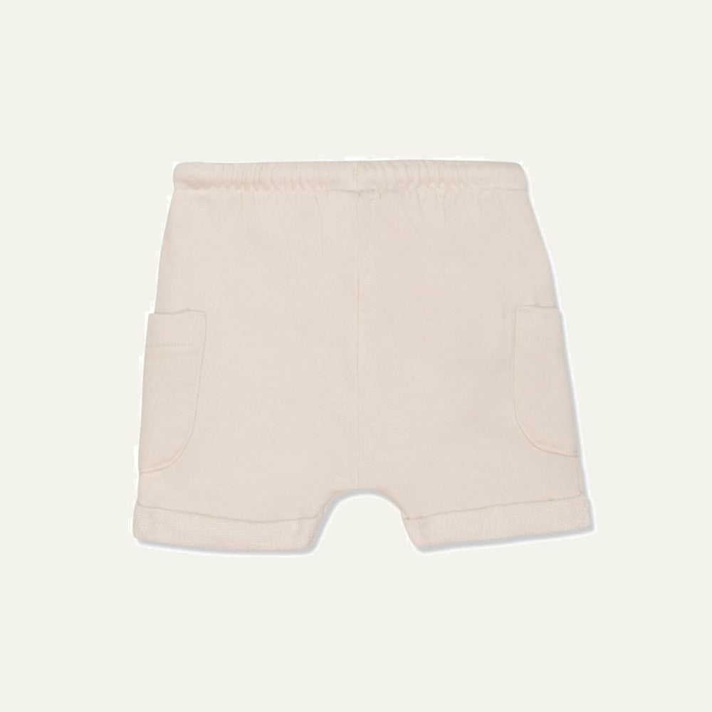 Recycled Cotton Cream Baby Shorts - Natural - FINAL SALE