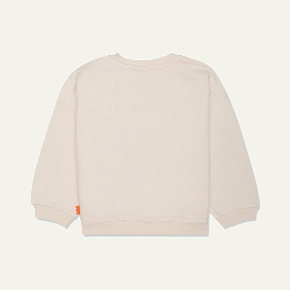 Recycled Cotton Rainbow Kid Sweatshirt - Natural/multi