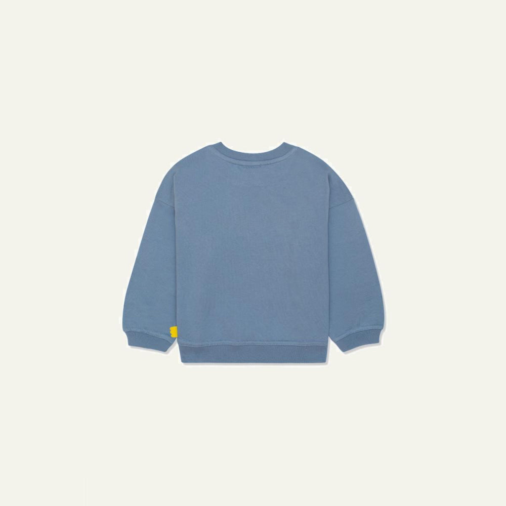 Recycled Cotton Rawr Kid Sweatshirt - Faded Denim