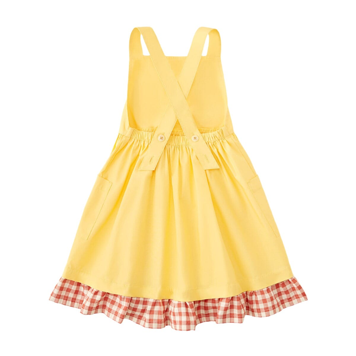 Organic Cotton Apron Dress With Straps - Somoan Sun