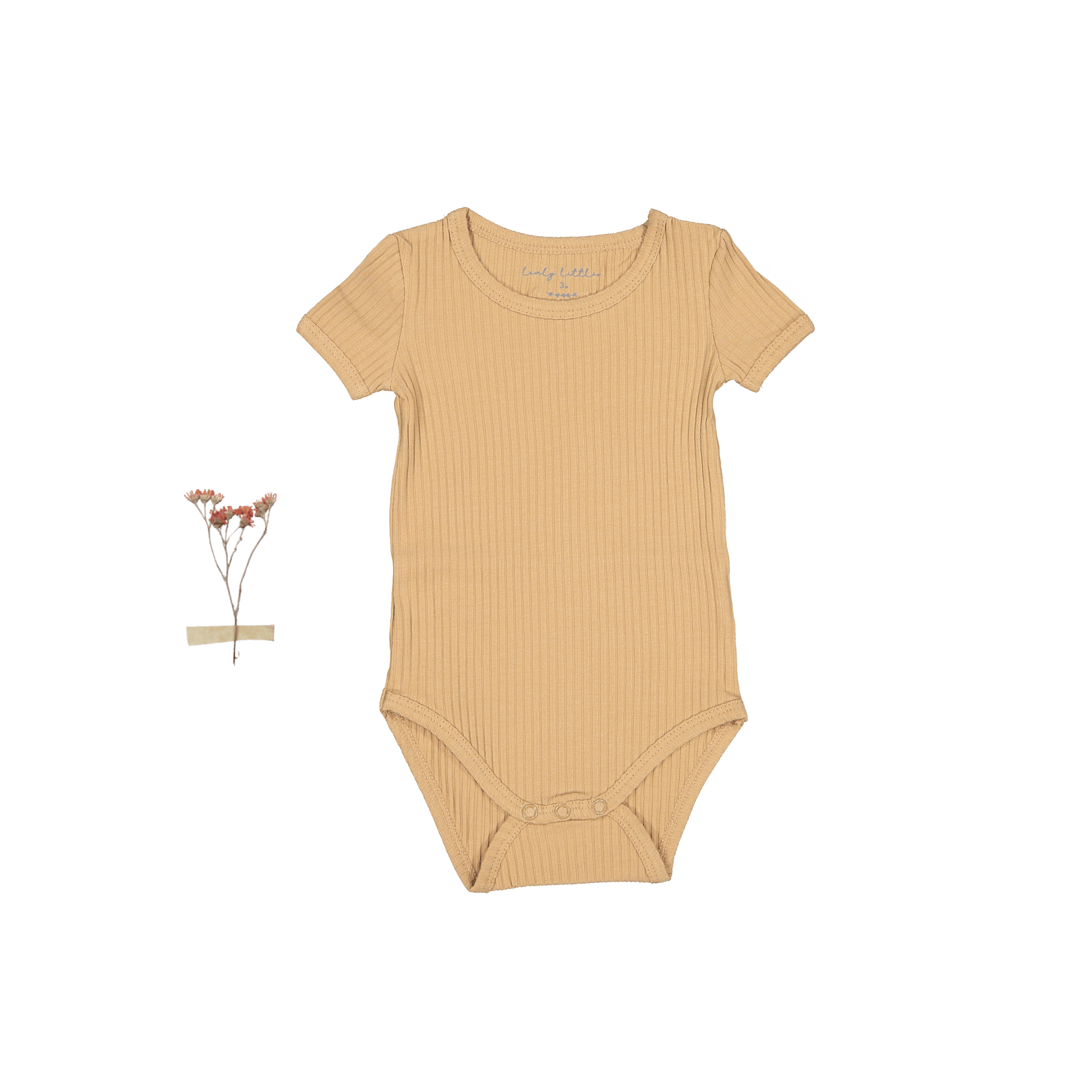 The Short Sleeve Onesie - Tan Short Sleeve Onesie Lovely Littles   