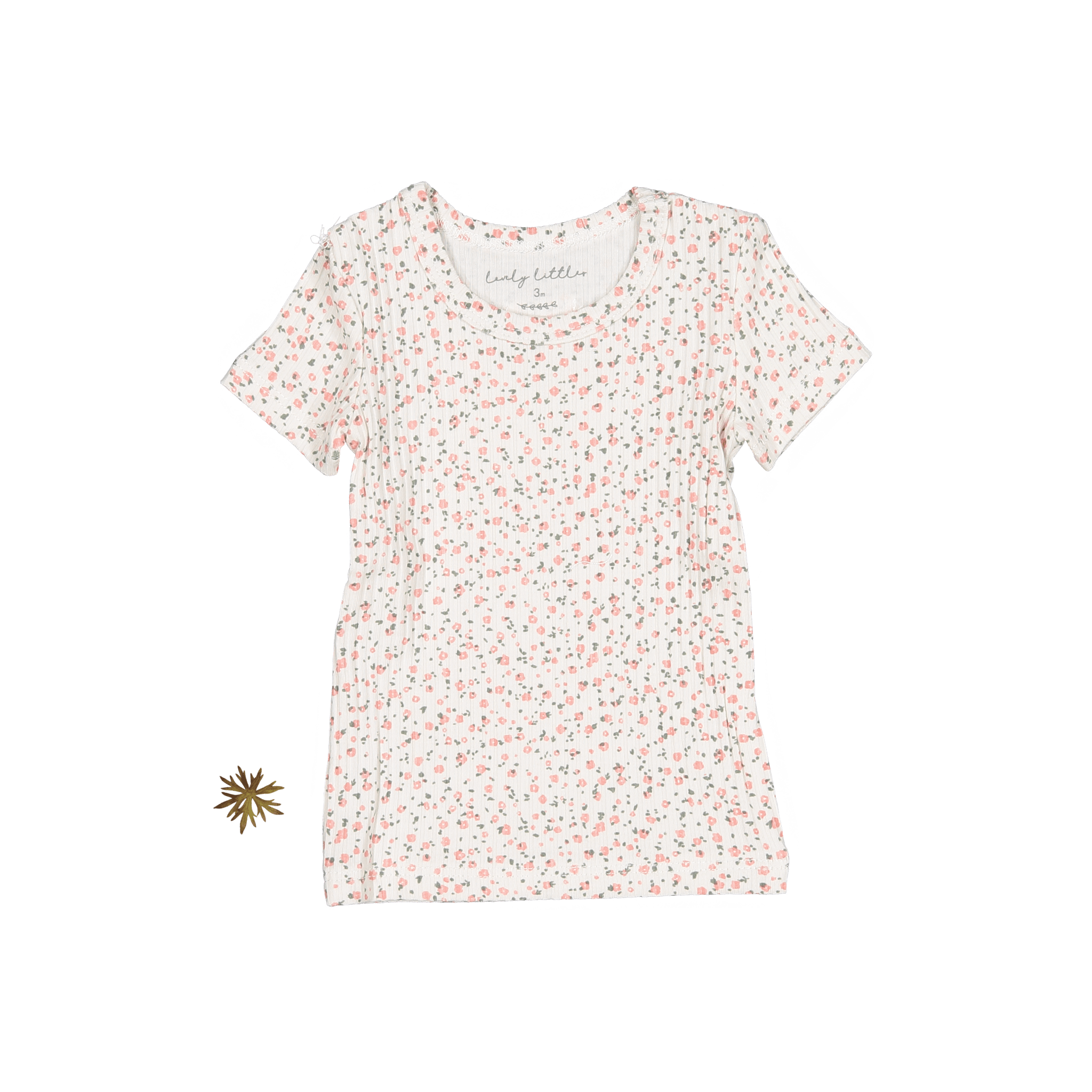 The Printed Short Sleeve Tee - Pearl Bud Short Sleeve Tee Lovely Littles   