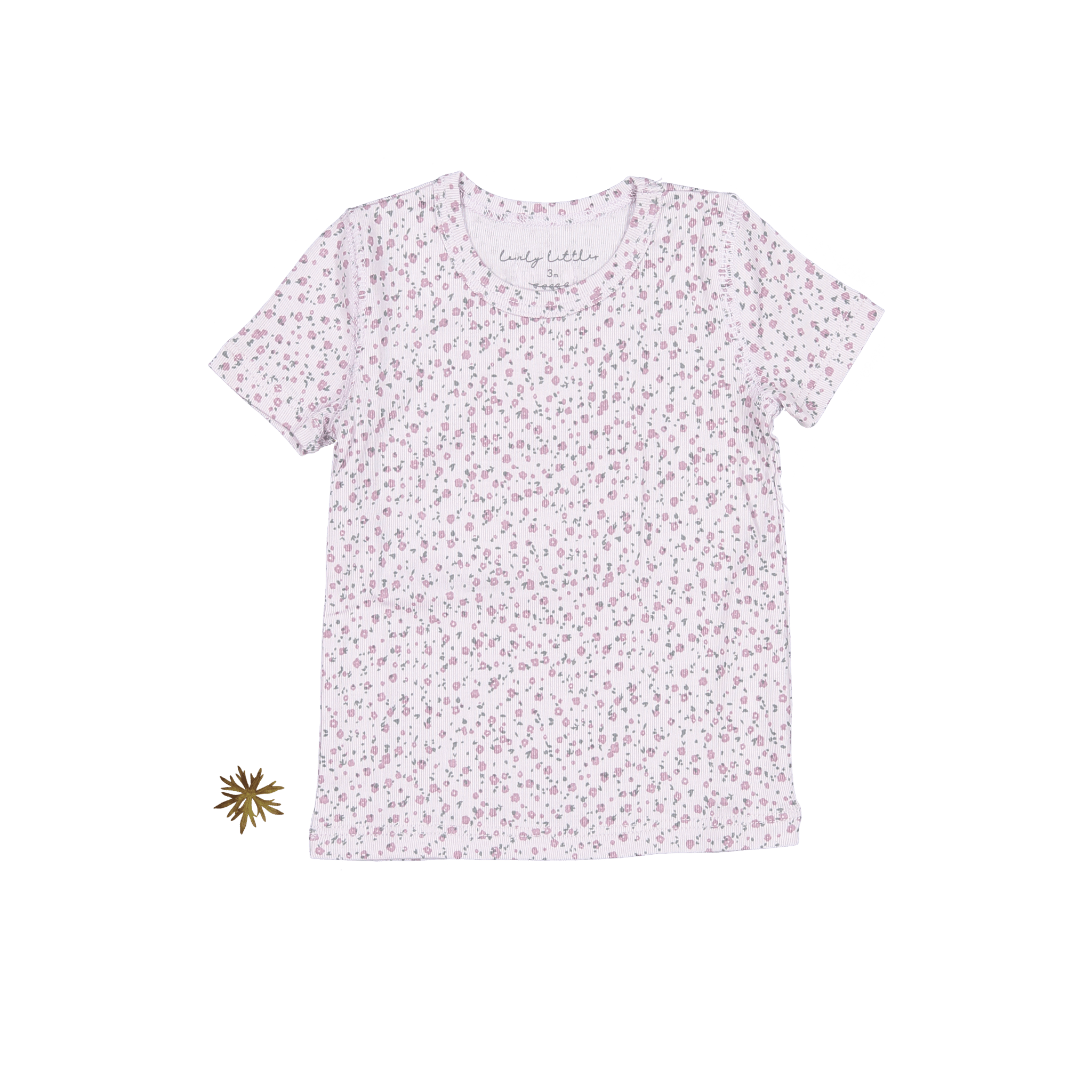 The Printed Short Sleeve Tee - Lilac Bud Short Sleeve Tee Lovely Littles   