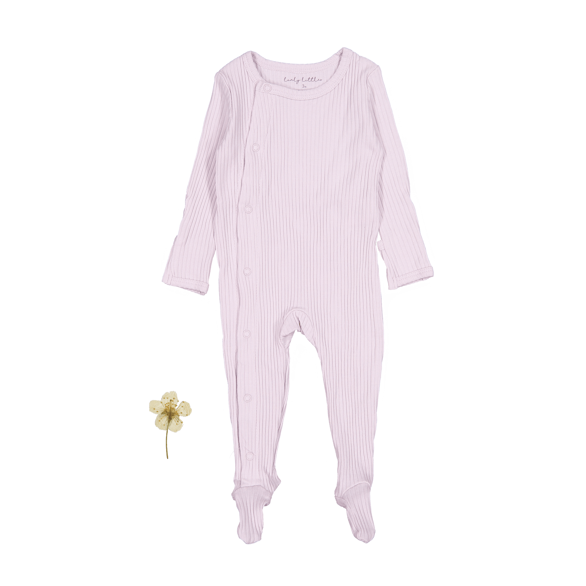 The Snap Romper - Lilac Front Snap Romper Lovely Littles   