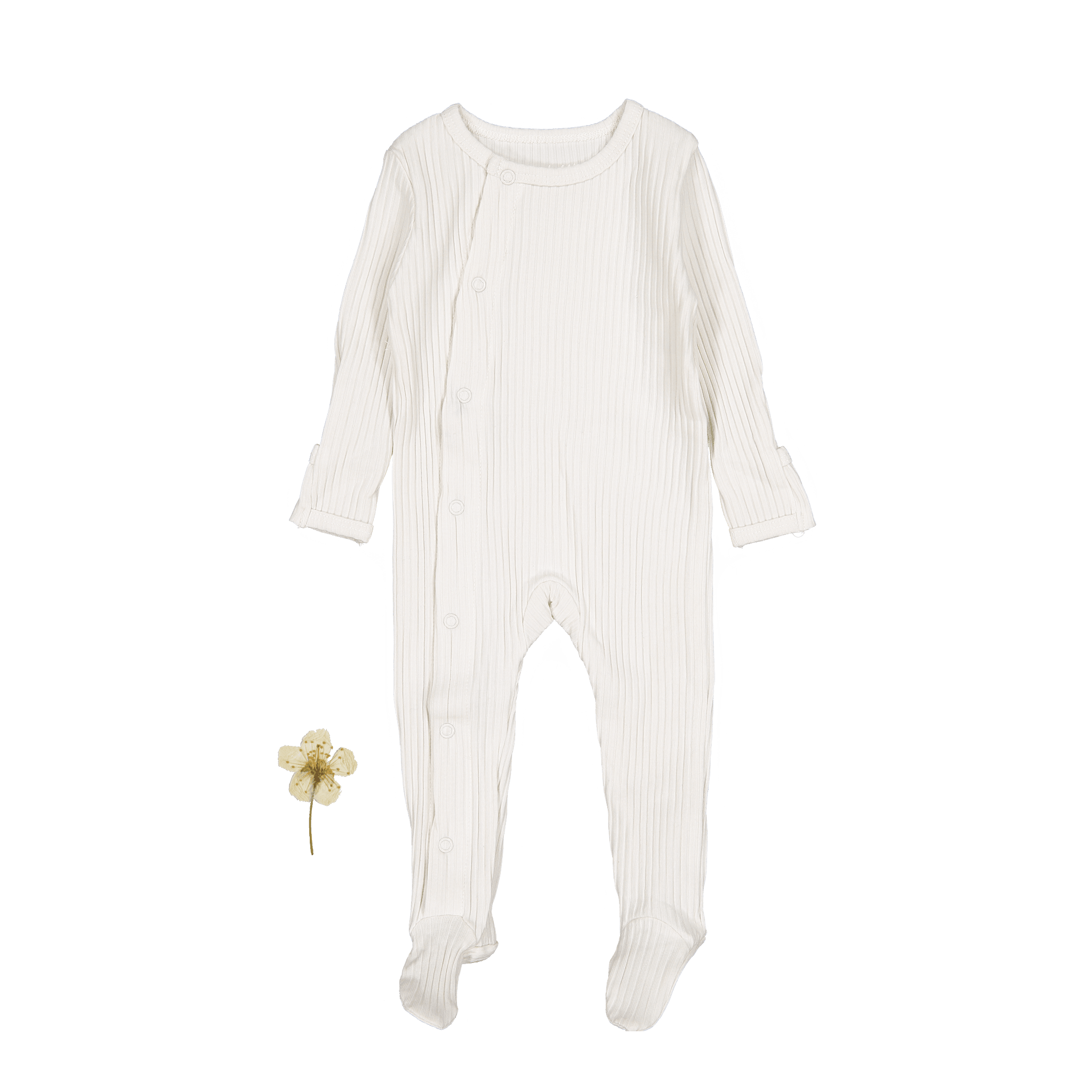 The Snap Romper - Pearl Front Snap Romper Lovely Littles   