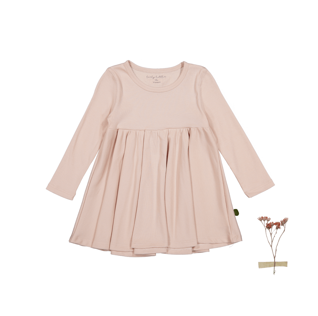 The Long Sleeve Dress - Blush Long Sleeve Dress Lovely Littles   