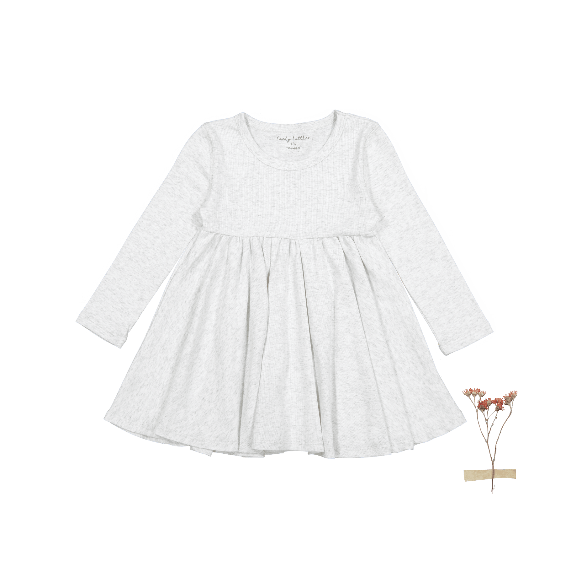 The Long Sleeve Dress - Oatmeal Long Sleeve Dress Lovely Littles   