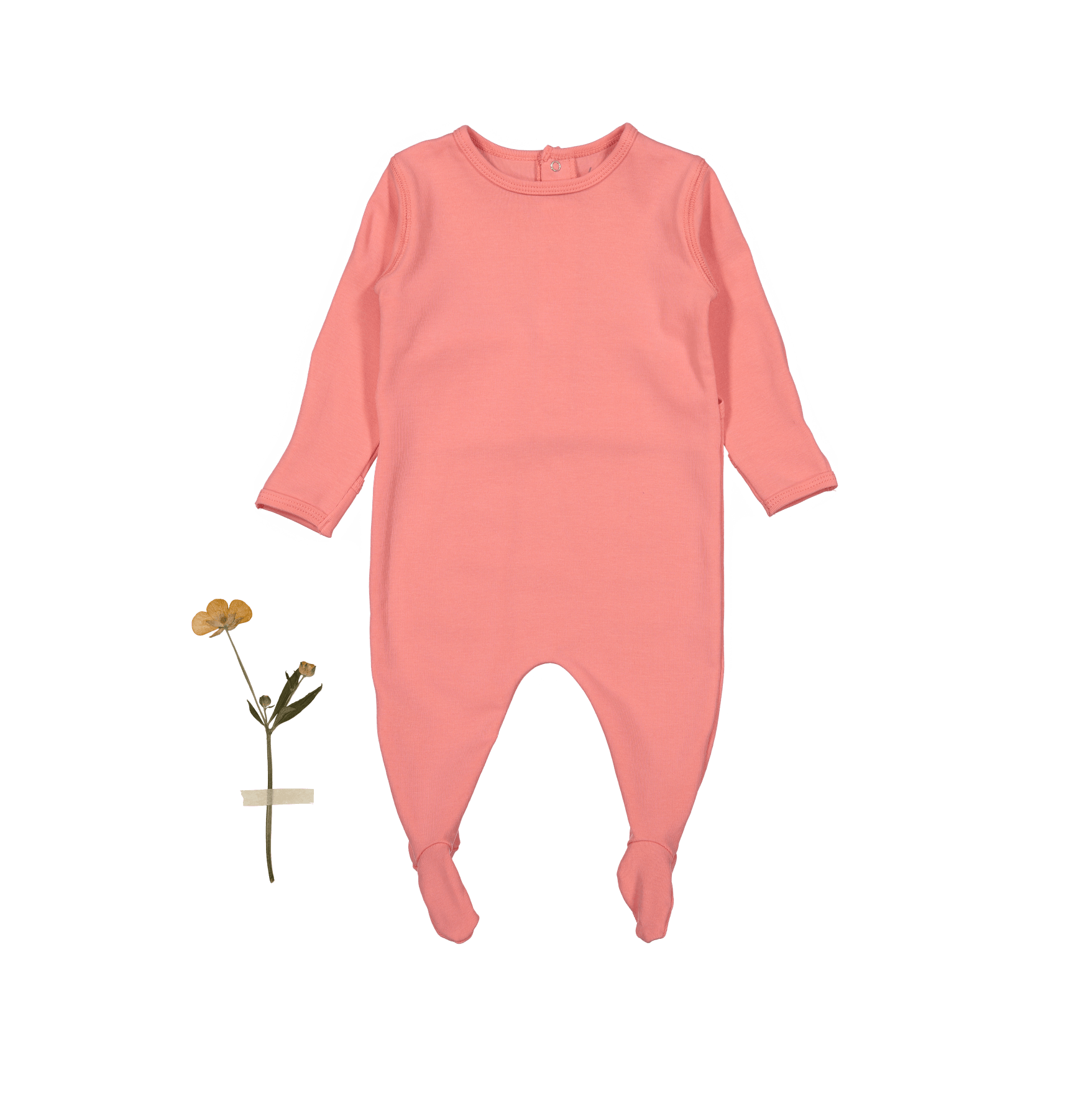 The Romper - Coral Back Snap Romper Lovely Littles   