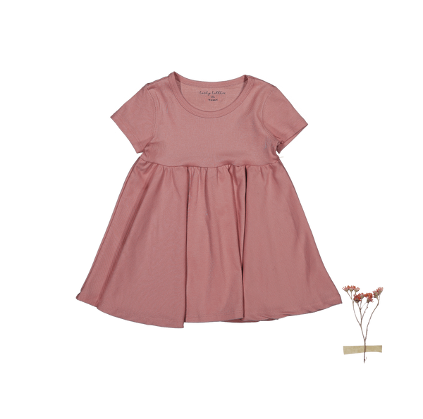 The Short Sleeve Dress - Rosewood