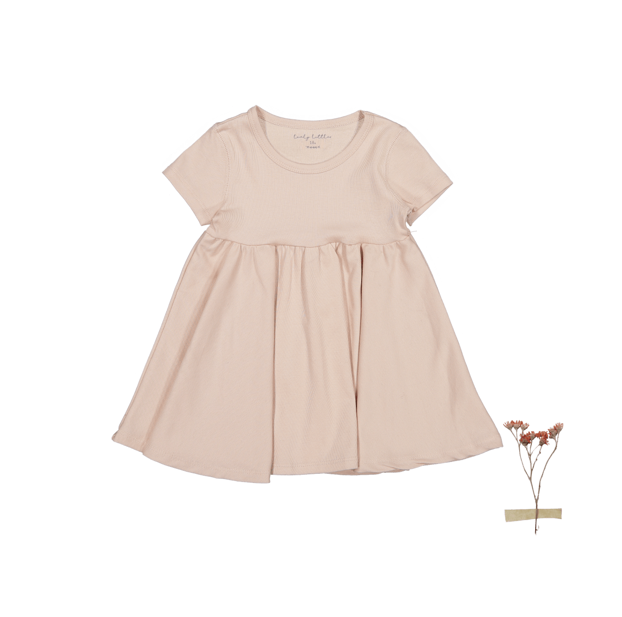 The Short Sleeve Dress - Blush Short Sleeve Dress Lovely Littles   