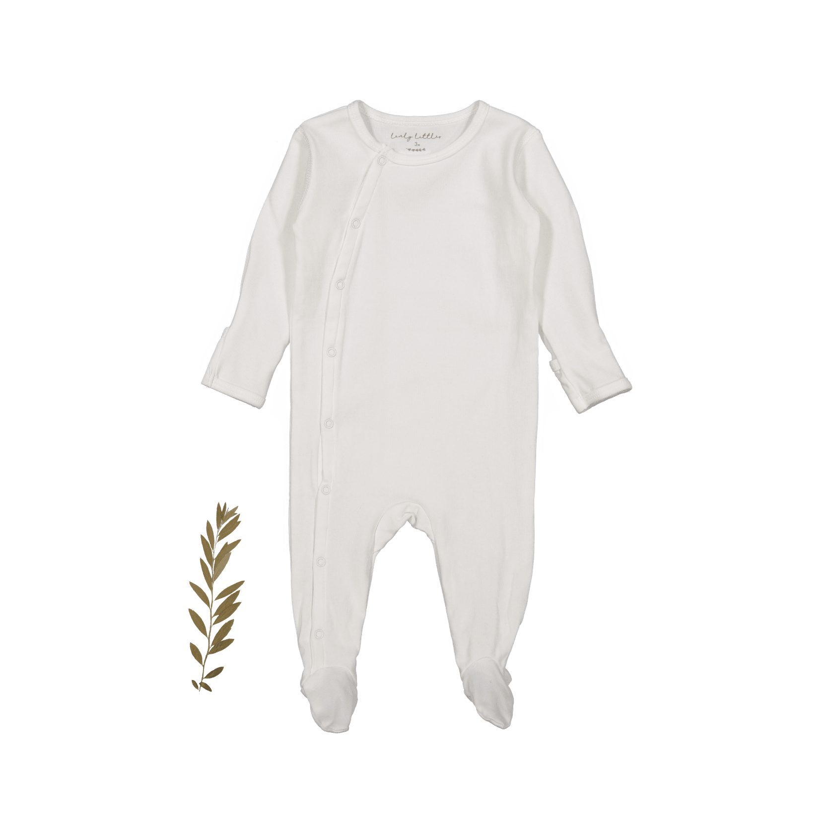 The Snap Romper - White Front Snap Romper Lovely Littles   