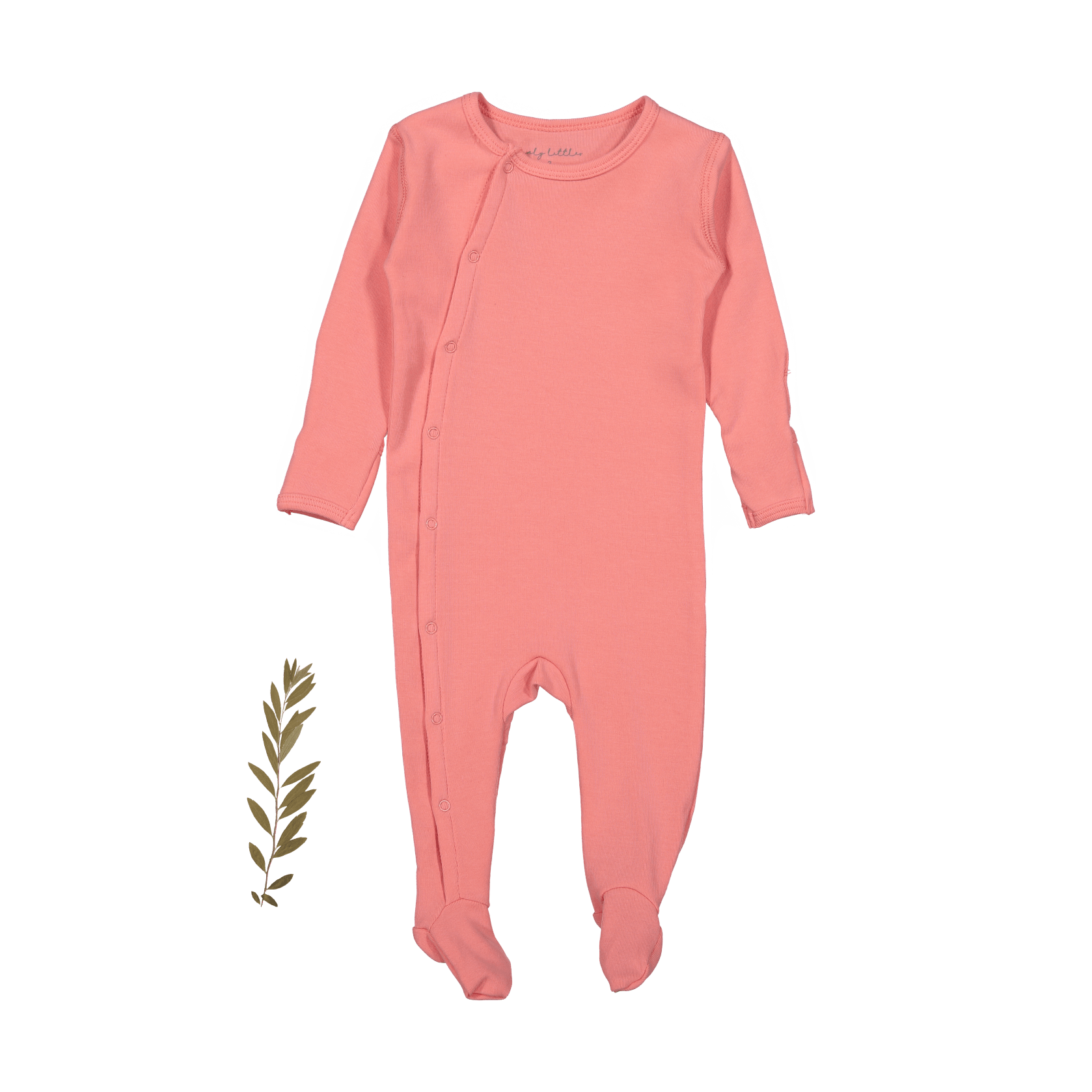 The Snap Romper - Coral Front Snap Romper Lovely Littles   