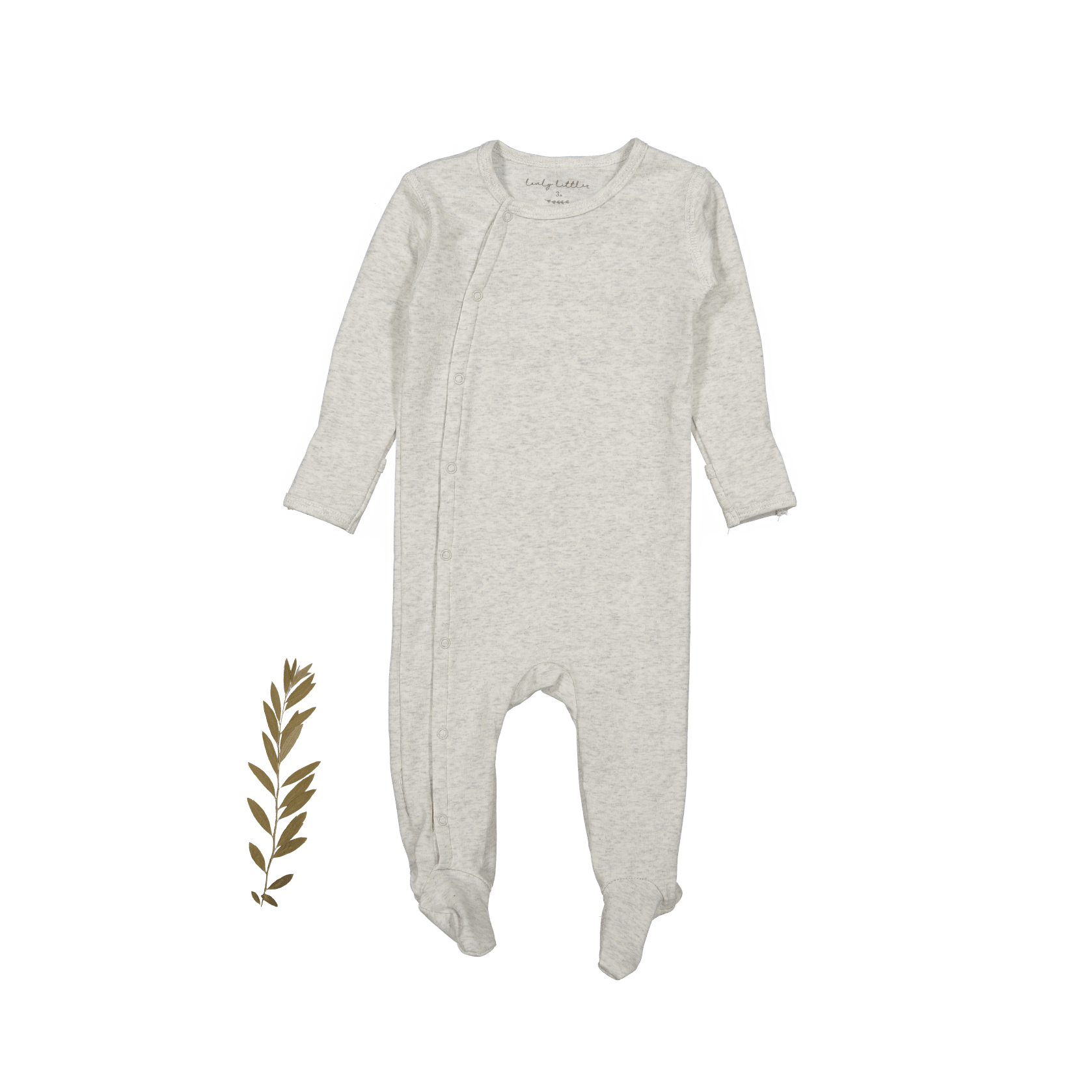 The Snap Romper - Oatmeal Front Snap Romper Lovely Littles   