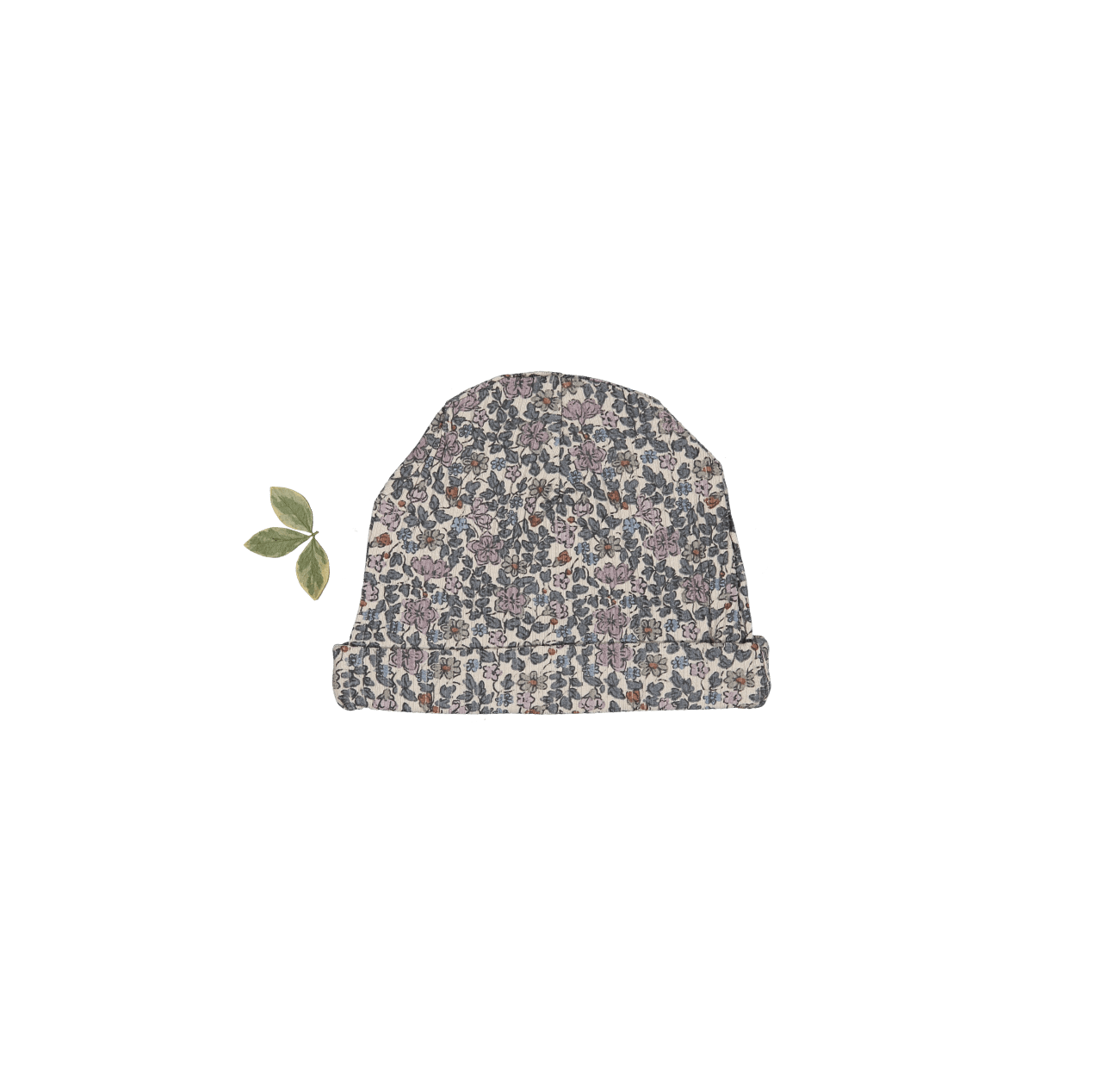 The Printed Hat - Floral Ribbed