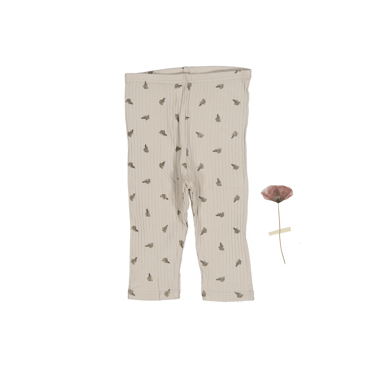 The Printed Legging - Sand Leaf