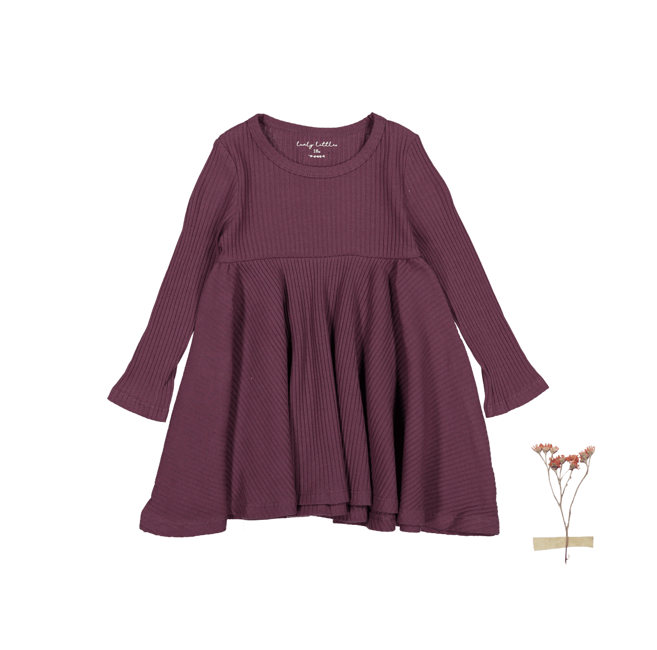 The Long Sleeve Dress - Mulberry