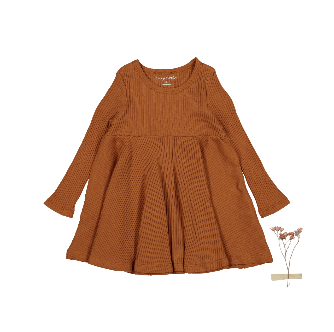 The Long Sleeve Dress - Caramel