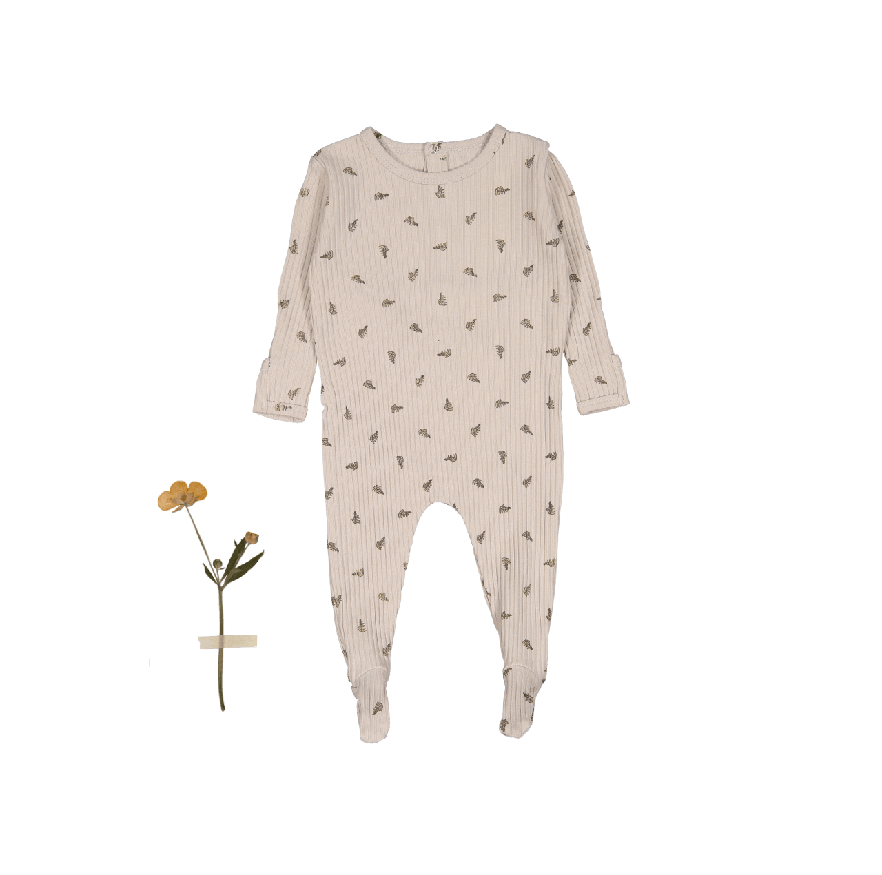 The Printed Romper - Sand Leaf