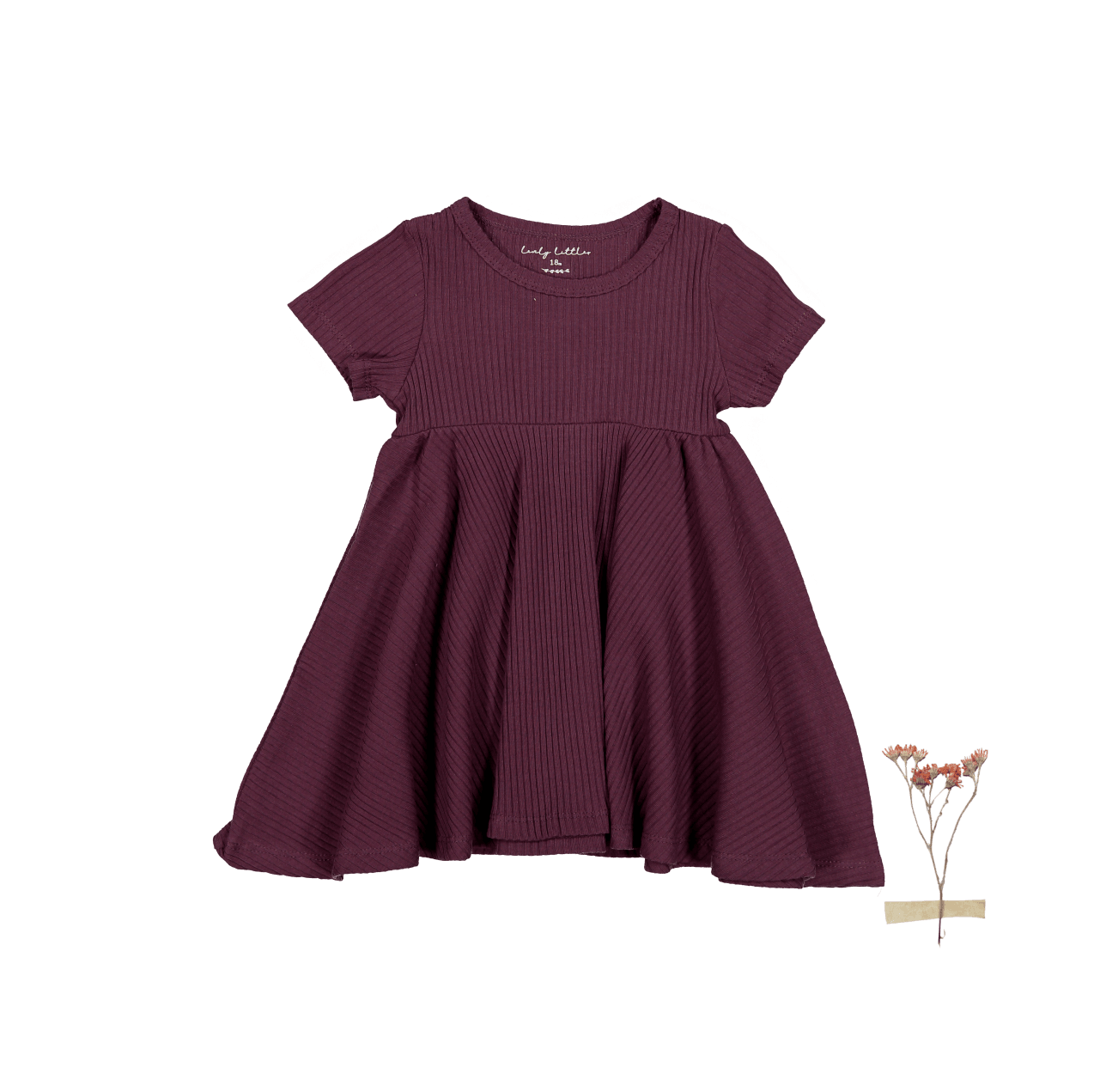 The Short Sleeve Dress - Mulberry