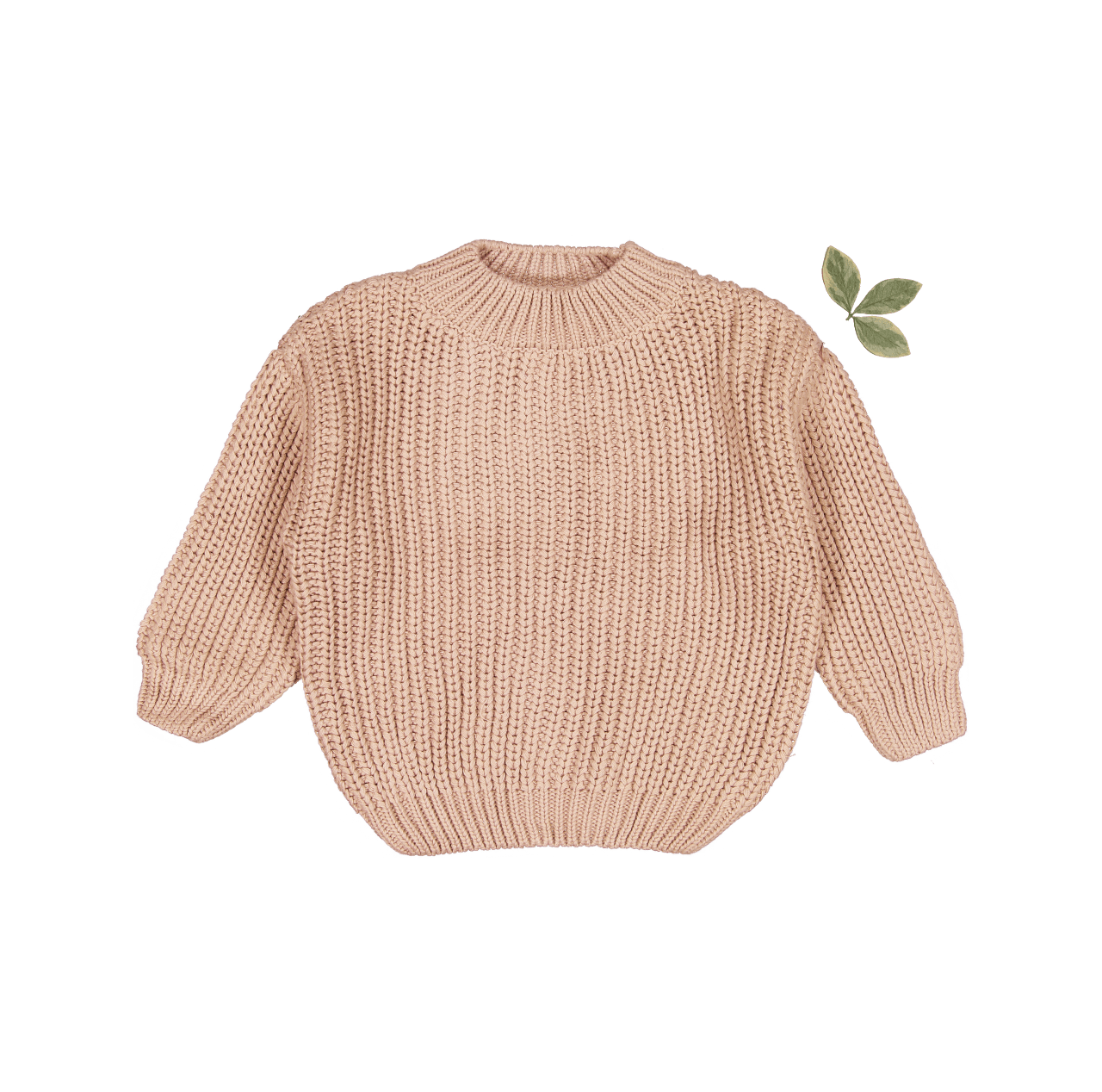 The Chunky Knit Sweater - Blush Knit Sweater Lovely Littles   