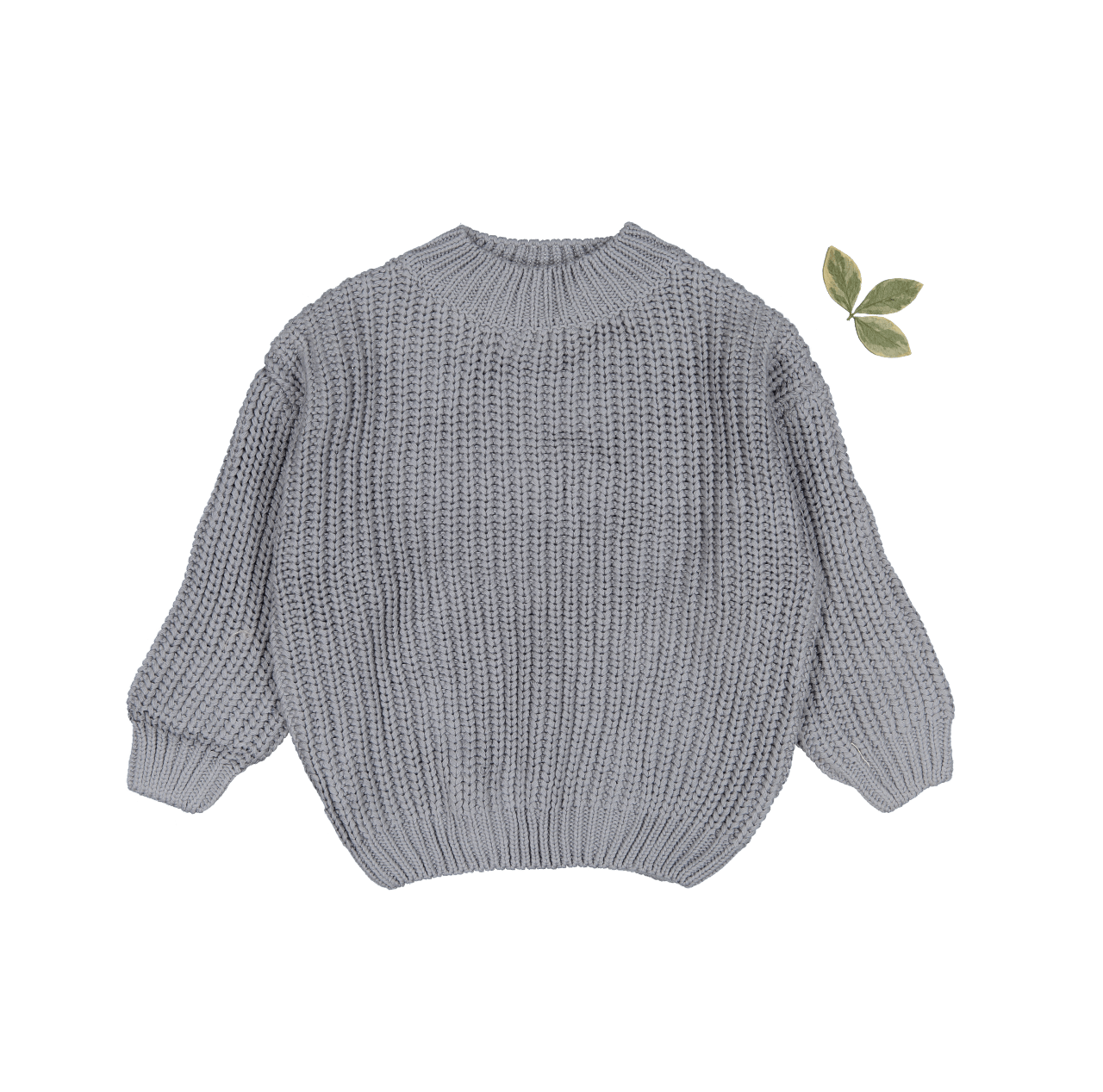 The Chunky Knit Sweater - Slate Knit Sweater Lovely Littles   