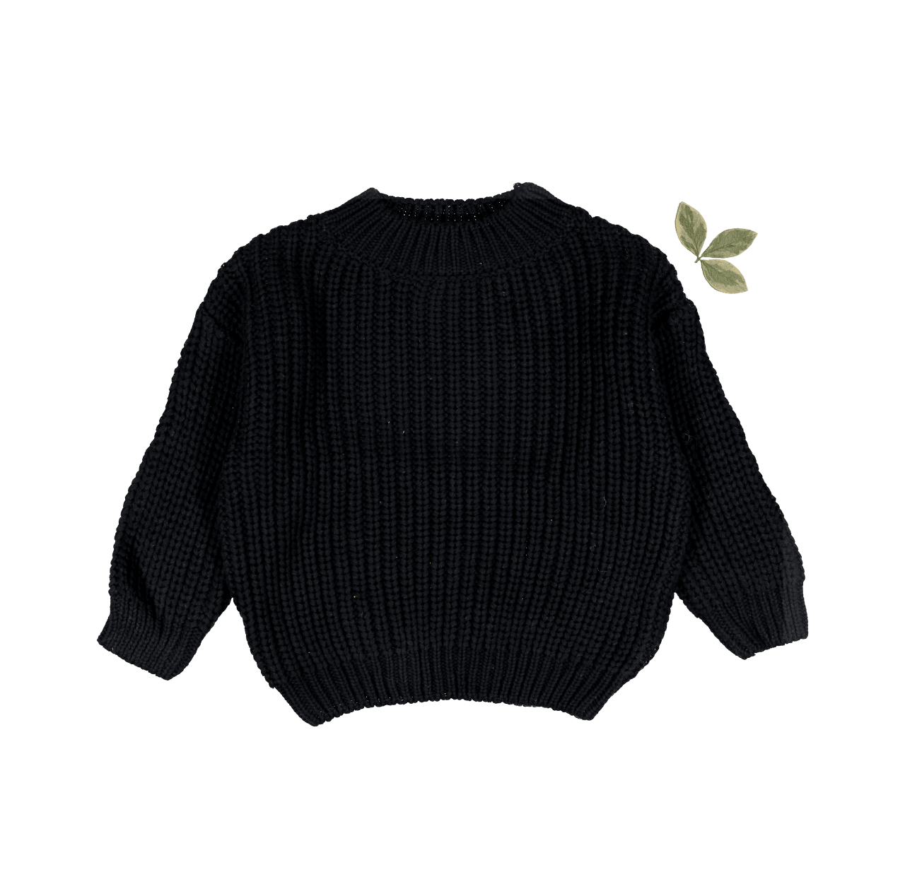 The Chunky Knit Sweater - Black Knit Sweater Lovely Littles   