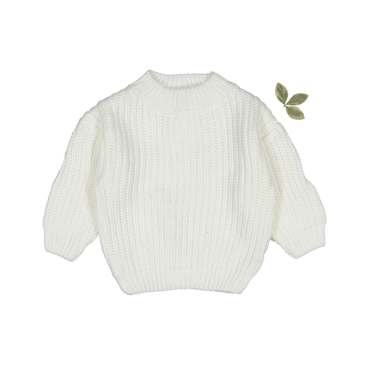 The Chunky Knit Sweater - White Knit Sweater Lovely Littles   