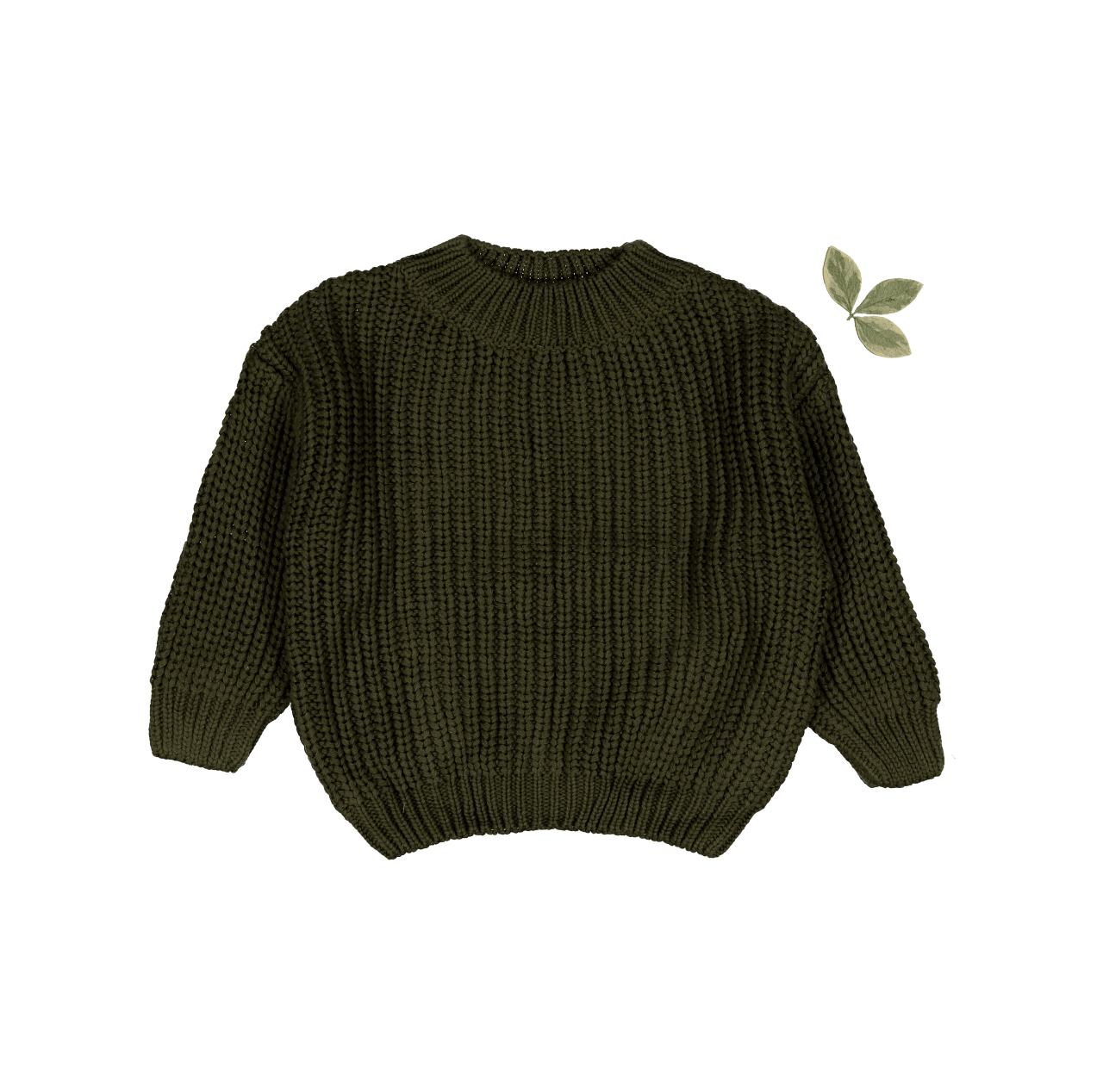 The Chunky Knit Sweater - Moss Knit Sweater Lovely Littles   