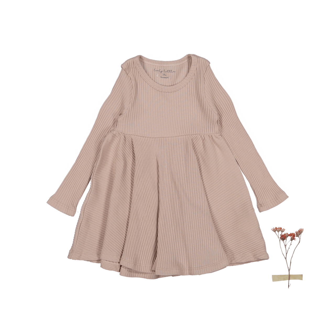 The Long Sleeve Dress - Mauve Long Sleeve Dress Lovely Littles   