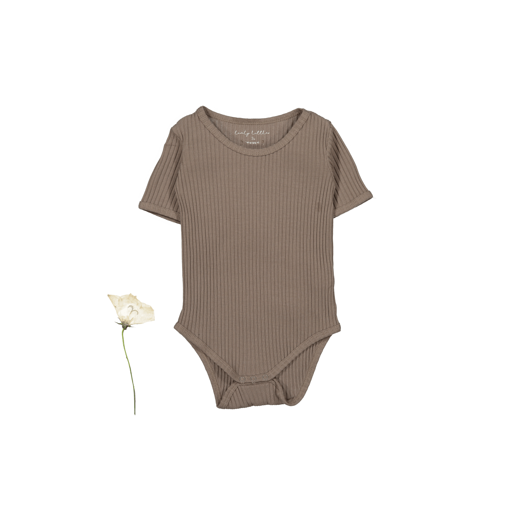 The Short Sleeve Onesie - Taupe Short Sleeve Onesie Lovely Littles   