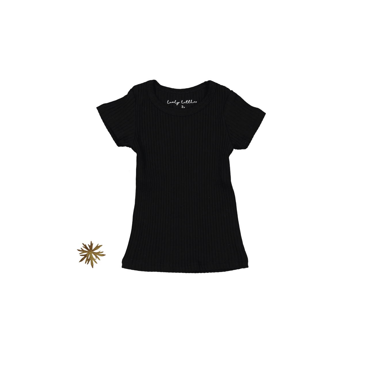 The Short Sleeve Tee - Black Ribbed