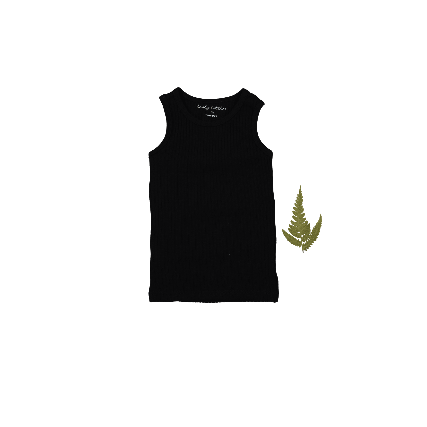 The Tank - Black Ribbed Tank Lovely Littles   