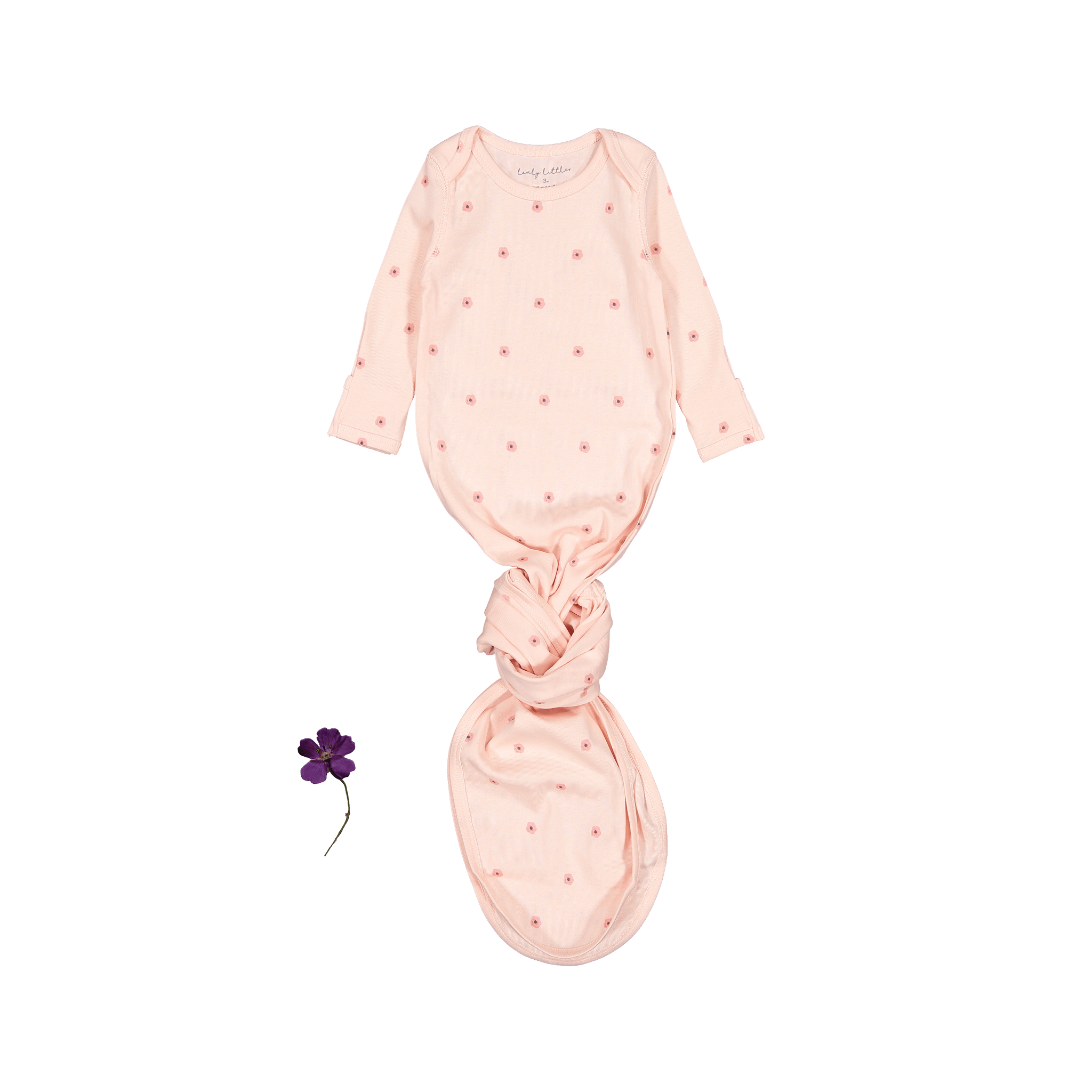 The Printed Baby Gown - Rose Flower Baby Gown Lovely Littles   