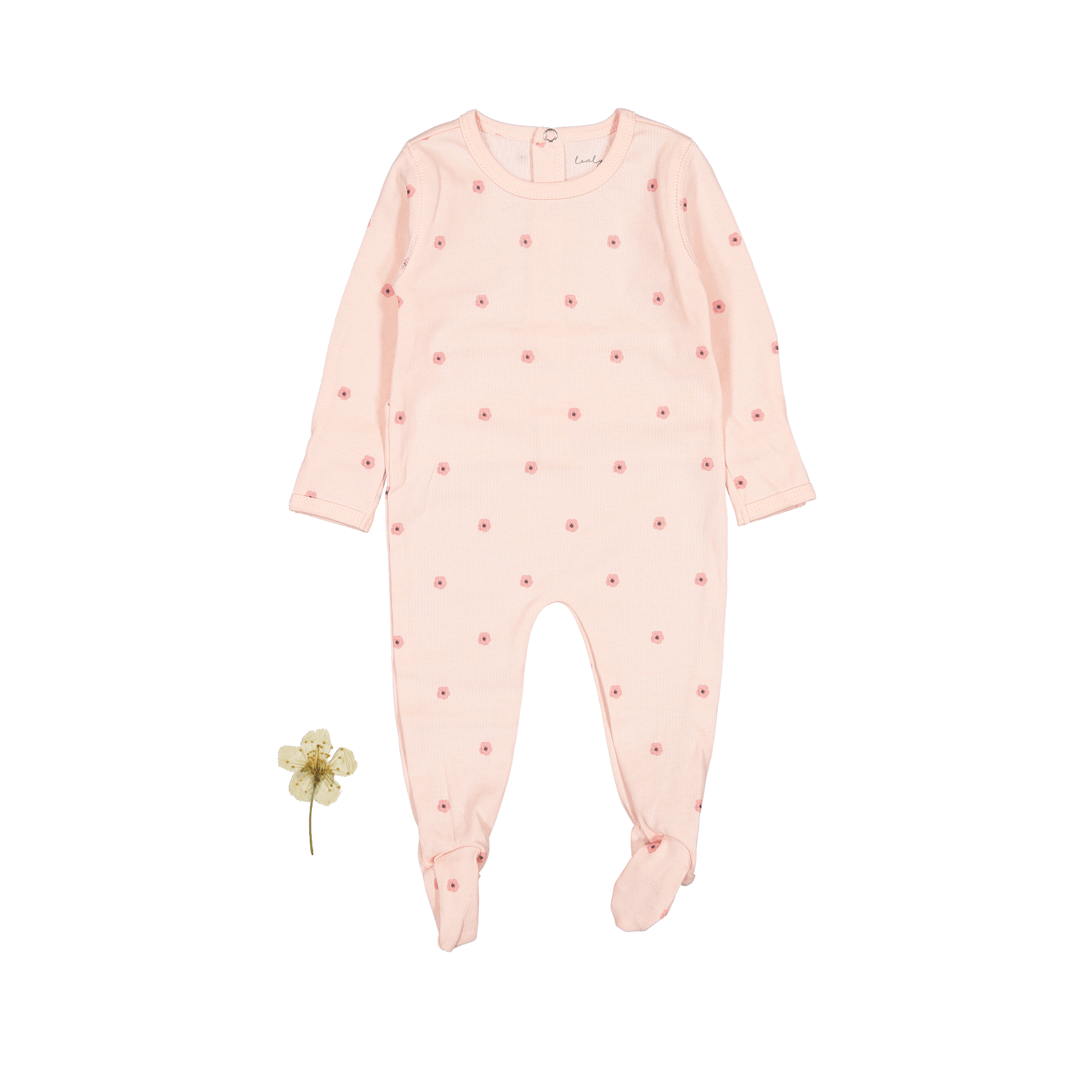 The Printed Romper - Rose Flower Back Snap Romper Lovely Littles   