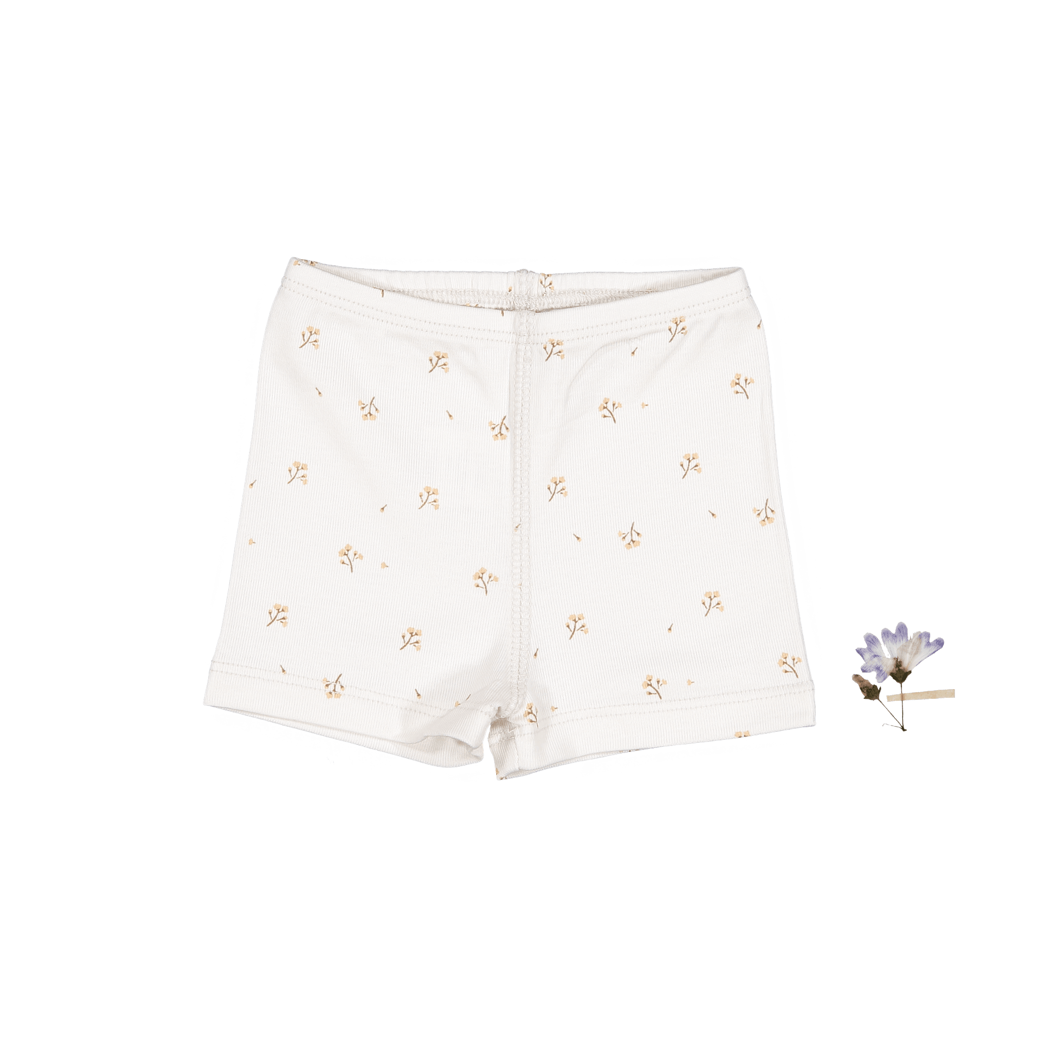 The Printed Short - Tan Blossom Shorts Lovely Littles   